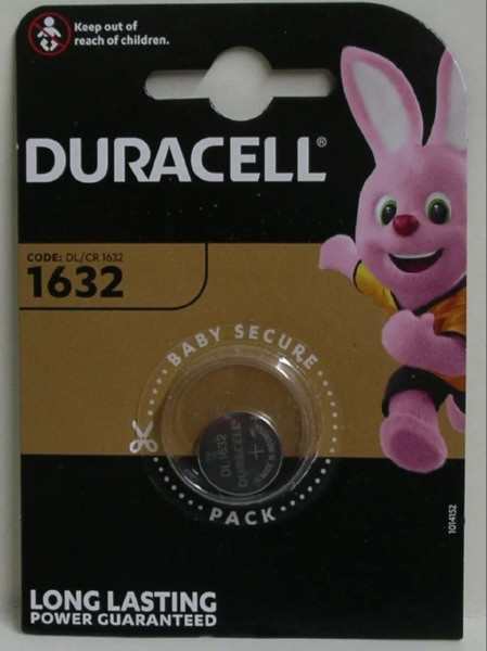 Батарейка CR1632 Duracell, фото 1