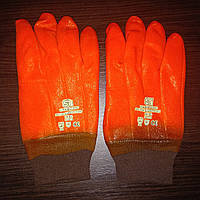Перчатки зимние МБС,перчатки зима оранжевые,перчатки латексные зимние