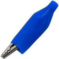 Зажим под щуп тестера "Крокодил", 50мм, синий