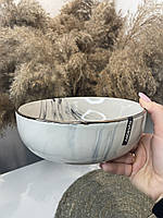 Тарілка супова ARDESTO Marmo, 19 см, бежева, кераміка AR2919MRBS