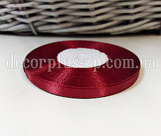 Стрічка атласна 0,6 см (36 ярдів), бордо