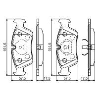 Тормозные колодки Bosch 0 986 495 060 d