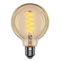 LED лампа Velmax V-Filament-Amder-G95-Спіраль-V,4W E27 2700К,300 Lm,