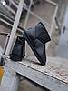 Угги UGG ALL BLACK низкие ЧЕРНЫЕ натуральная кожа унисекс полусапожки ботинки зима, фото 6