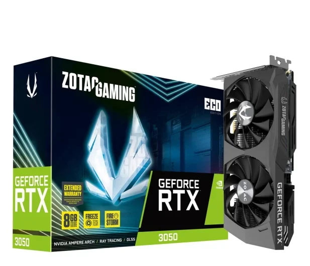 Видеокарта Zotac GeForce RTX 3050 ECO 8GB GDDR6 (ZT-A30500K-10M)