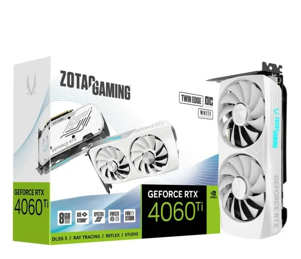 Видеокарта Zotac GAMING GeForce RTX 4060 Ti 8GB Twin Edge OC White Edition (ZT-D40610Q-10M)