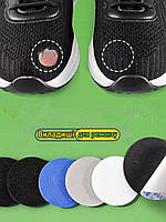 Темно-сірі наклейки на протерту, порвану частину взуття. Вкладиші для ремонту взуття набір 3 пари (6шт), фото 2