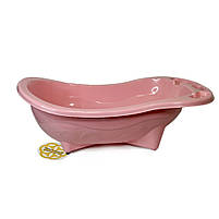 Ванночка для купання дитяча, пластик, рожевий SNMZ, фото 3