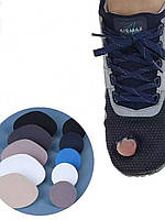 Темно-сірі наклейки на протерту, порвану частину взуття. Вкладиші для ремонту взуття набір 3 пари (6шт), фото 9