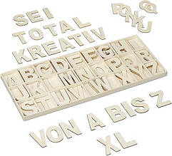Набір дерев'яних букв 95 шт. XL (B08NFCML21) 3668