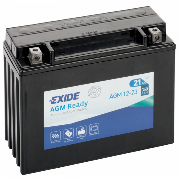 Акумулятор залитий та заряджений AGM 21Ah 350A EXIDE SLA12-23 = AGM12-23