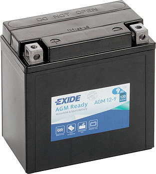 Акумулятор залитий та заряджений AGM 9Ah 120A EXIDE SLA12-9 = AGM12-9