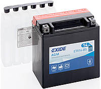 Аккумулятор сухозаряженный AGM 14Ah 215A EXIDE ETX16-BS = YTX16-BS