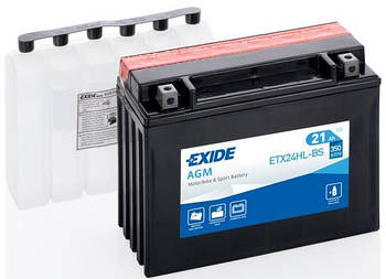 Акумулятор сухозаряджений AGM 21Ah 350 A EXIDE ETX24HL-BS