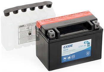 Акумулятор сухозаряджений AGM 8Ah 120A EXIDE ETX9-BS = YTX9-BS