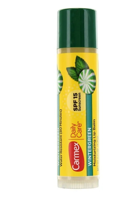 Бальзам для губ Carmex Daily Care SPF15 — Winter Green (4.25 g Stick) (без коробки), фото 1