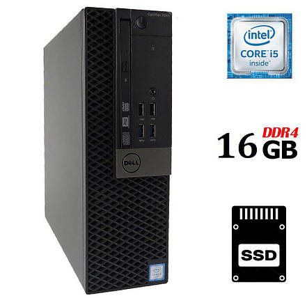 Комп'ютер Dell OptiPlex 7040 SFF/ Core i5-6500/ 16 GB RAM/ 240 GB SSD/ HD 530/ 180W, фото 1