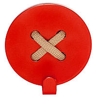 Гачок Настінний 8см х 8см Glozis Button Red H-024