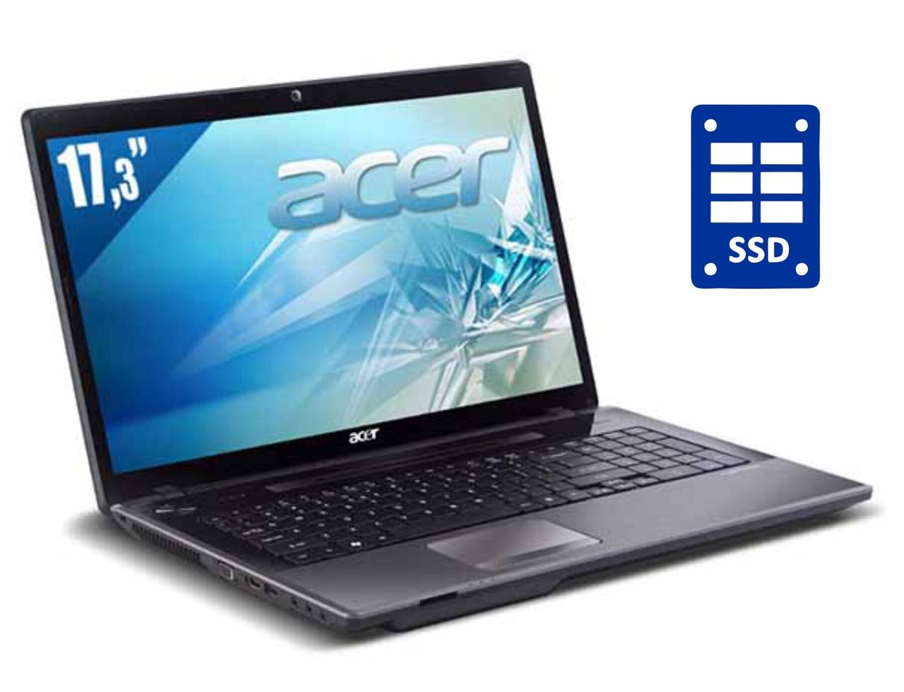 Ноутбук Acer Aspire 7750/ 17.3" (1600x900)/ Core i3-2330M/ 8 GB RAM/ 240 GB SSD/ HD 3000