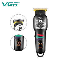 Акумуляторна машинка для стрижки волосся VGR V-699 тример для волосся Black