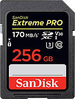 SDXC (UHS-1 U3) SanDisk Extreme PRO 256Gb class 10 V30 (170Mb/s)