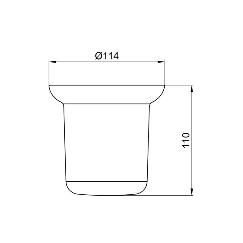 Колба для йоржика Lidz Oreo 0520 (матове скло) LDORE0520CRM37455 Chrome - фото 2 - id-p1824683962