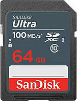 SDHC (UHS-1) SanDisk Ultra 64Gb class 10 (100Mb/s)