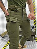 Тактичні штани оливи Soft Shell wanze l ВТ4374, фото 3