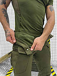 Тактичні штани оливи Soft Shell wanze l ВТ4374, фото 4