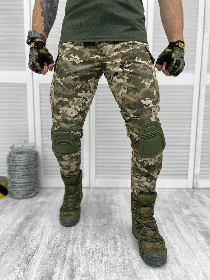 Штани Тактичні Армейські з Наколінниками Піксель Розмір M/L/XL/XXL/
