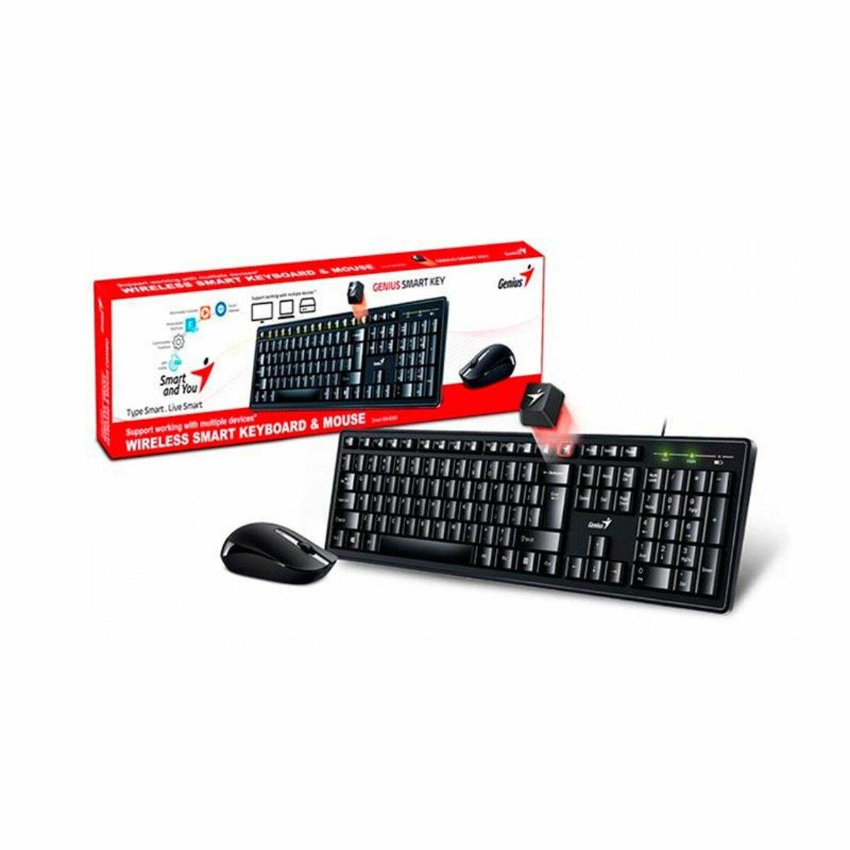 Комплект з маніпулятора миші та клавіатури Genius Smart KM-8200 Black Ukr - фото 2 - id-p2049505034