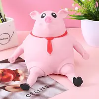 Антистресс игрушка "Эластичная свинья" Сквиш 15 см MAS