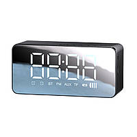 Настільний годинник Usams US-YX007 Multi-functional Alarm Clock & Wireless Speaker Black