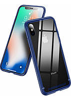 Чохол для телефона Baseus See-through Glass Protective Case IP X Blue