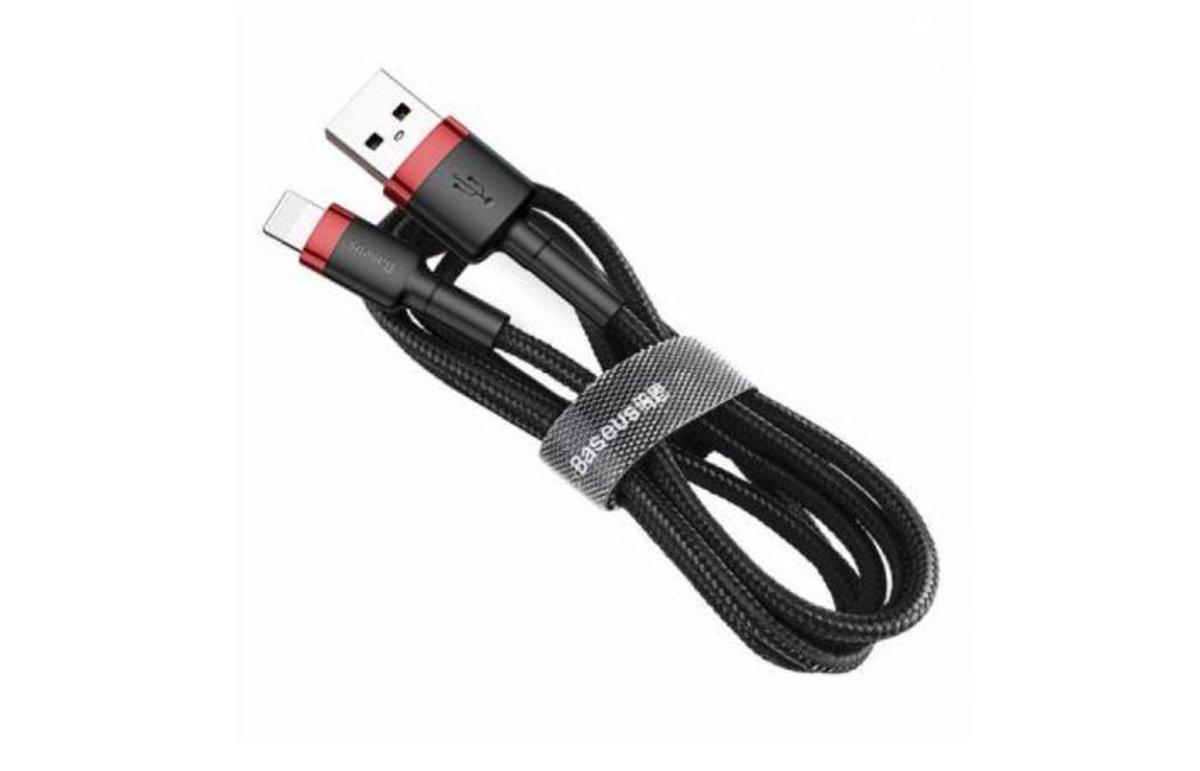 Комплект Baseus cafule Cable USB For iP 2.4A 1m Red+Black 6шт