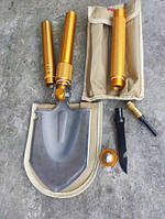 Лопата складная многофункциональная9в1 (3ручки удлинителя,спасательный молоток,свисток,тактический нож,топор,)