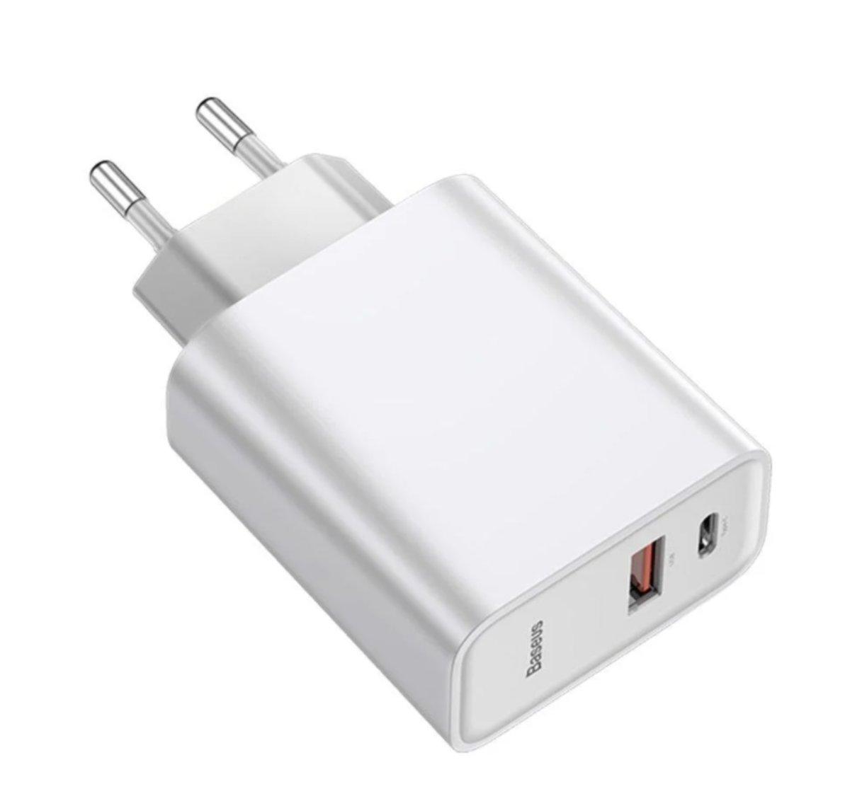 Мережевий зарядний пристрій Baseus Speed PPS Quick charger C+U 30W EU White