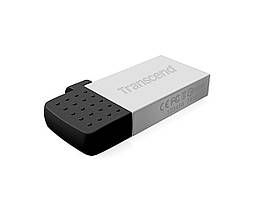 Flash Transcend USB 2.0 JetFlash 380 MicroUSB OTG 16Gb Silver metal