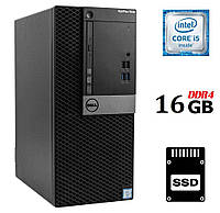 Компьютер Dell OptiPlex 7040 Tower / Intel Core i5-6500 (4 ядра по 3.2 -3.6 GHz) / 16 GB DDR4 / 120 GB SSD /