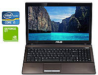 Ноутбук Asus K53SV / 15.6" (1366x768) TN / Intel Core i5-2410M (2 (4) ядра по 2.3 - 2.9 GHz) / 8 GB DDR3 / 240