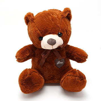 Плед-подушка іграшка Ведмедик Шоколадний (40см) Плед 160*130мм