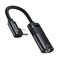 USB-C кабель-переходник Mcdodo / USB Type-C 60W PD + наушники Audio 3,5 мм (mini-jack) DAC / ЦАП / HD Stereo /