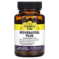 Resveratrol Plus Country Life, 60 капсул