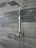 Душова система із змішувачем для ванни поворотний вилив Champion Душові стійки з верхнім душем, фото 5