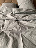 Комплект постільної білизни Бязь голд люкс Сірий 1 Євро розмір 200х220, фото 5
