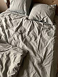 Комплект постільної білизни Бязь голд люкс Сірий 1 Євро розмір 200х220, фото 10