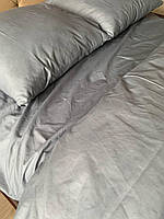 Комплект постельного белья Бязь голд люкс Графитовый 1 Полуторный размер 150х220