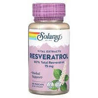 Resveratrol 75 mg Solaray, 60 капсул