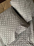 Комплект постільної білизни Бязь голд люкс Сірий із зірками Двоспальний розмір 180х220, фото 9