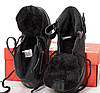 Зимові чоловічі кросівки Nike Air Force Winter Black high Взуття Найк Аір Форс чорні шкіряні з хутром високі, фото 9